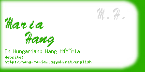 maria hang business card